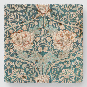 STONE COASTER : WILLIAM MORRIS : HONEYSUCKLE