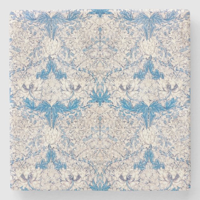 STONE COASTER: WILLIAM MORRIS : HONEYSUCKLE STONE COASTER (Front)