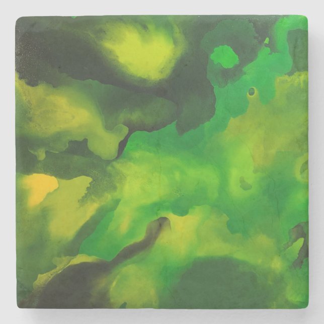 Stone Coaster with Johnson Abstract  Artwork (Front)