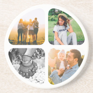 Stone Coaster Your 4 Photos