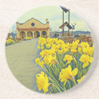  Stone Coasters Petaluma Train Station Daffodils