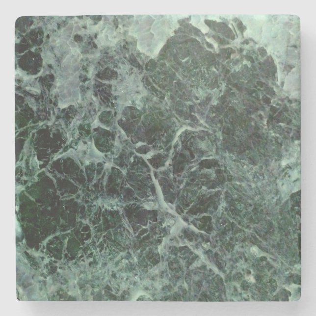 Stone coasters with green marble photo (Front)