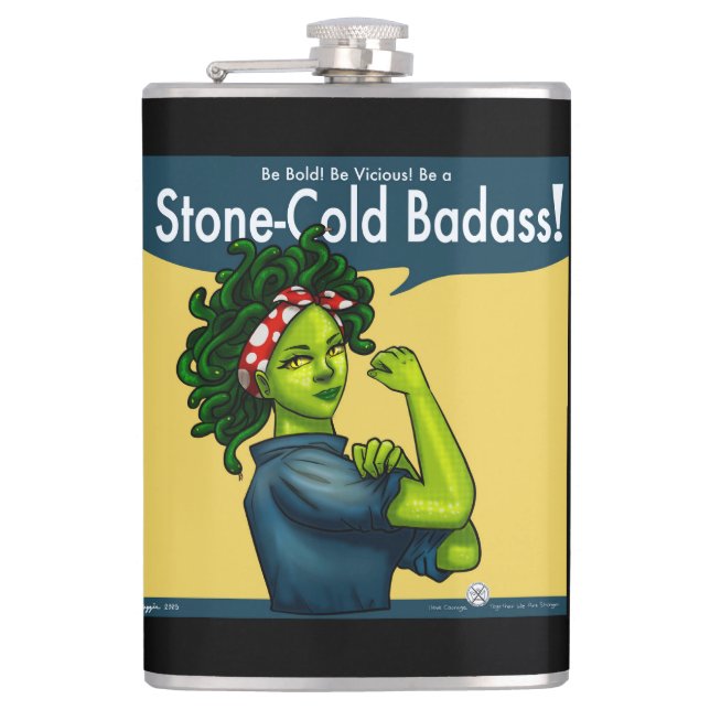 Stone-Cold Badass Flask (Front)