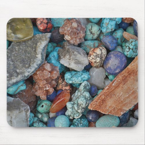 Stone Colorful rock pebble natural texture Mouse Pad
