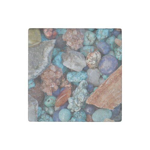 Stone Colorful rock pebble natural texture Stone Magnet