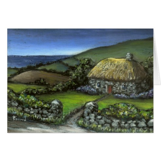 Stone cottage in Donegal Cards (Front Horizontal)