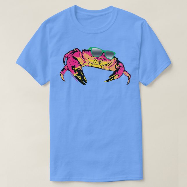Stone Crab Wearing Sunglasses T-Shirt (Design Front)
