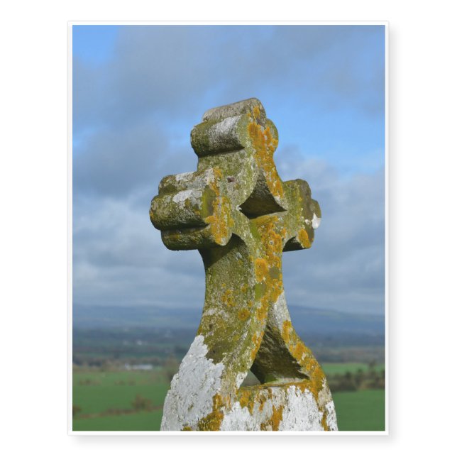 Stone Cross Temporary Tattoos (Front)
