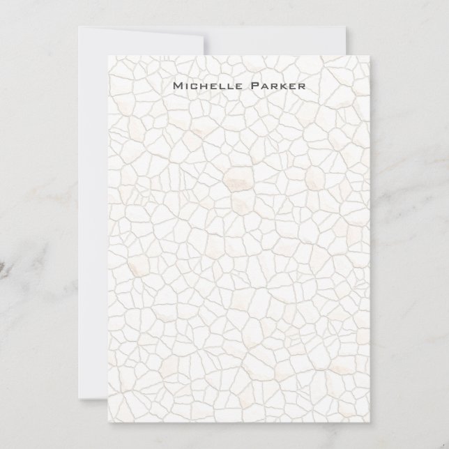 Stone Design Professional Plain Minimalist Modern Note Card (Front)