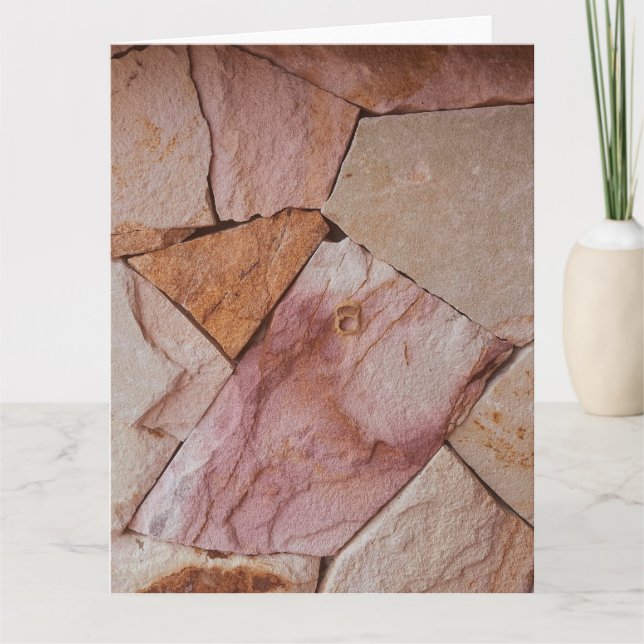 Stone Design Wrapping Paper Card (Front)