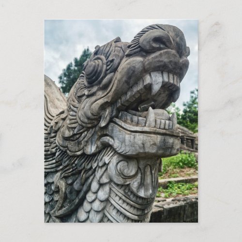 Stone Dragon Hue Graveyard Vietnam Postcard