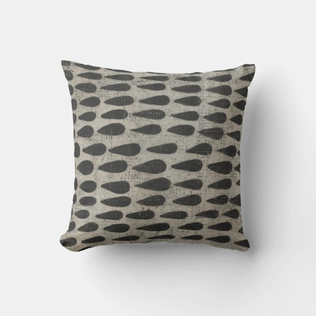 Stone - Drops Throw Pillow (Front)