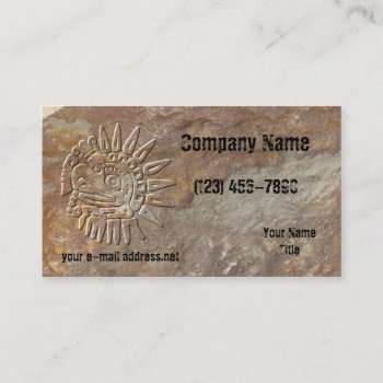 Stone Embossed Mayan Eagle Business Card by timelesscreations at Zazzle