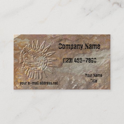 Stone Embossed Mayan Eagle Business Card