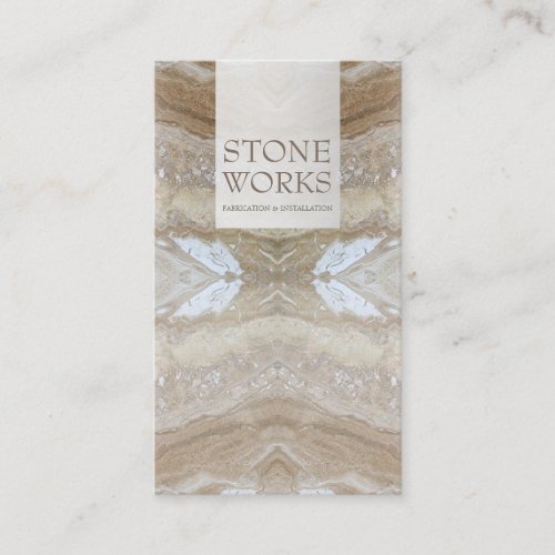 Stone Fabrication Works Luxurious Business Card