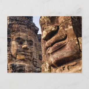 Stone faces at Bayon Postcard