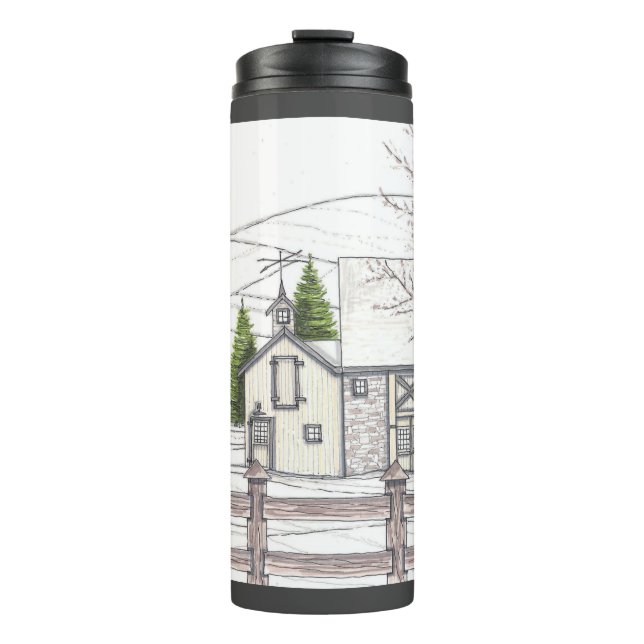Stone Farm Dark Gray Thermal Tumbler (Front)