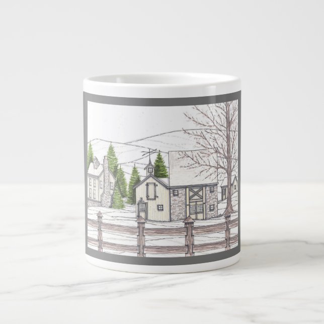 Stone Farm Jumbo Mug with Gray (Front)