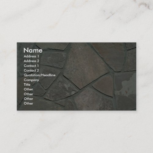 Stone floor business card template