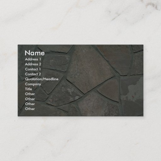 Customizable Stone floor business card template
