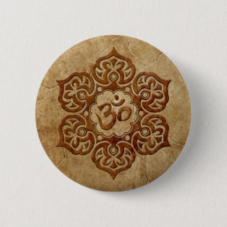 Stone Floral Aum Design Button
