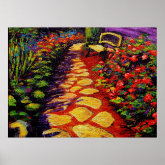 Stone Garden Pathway Poster