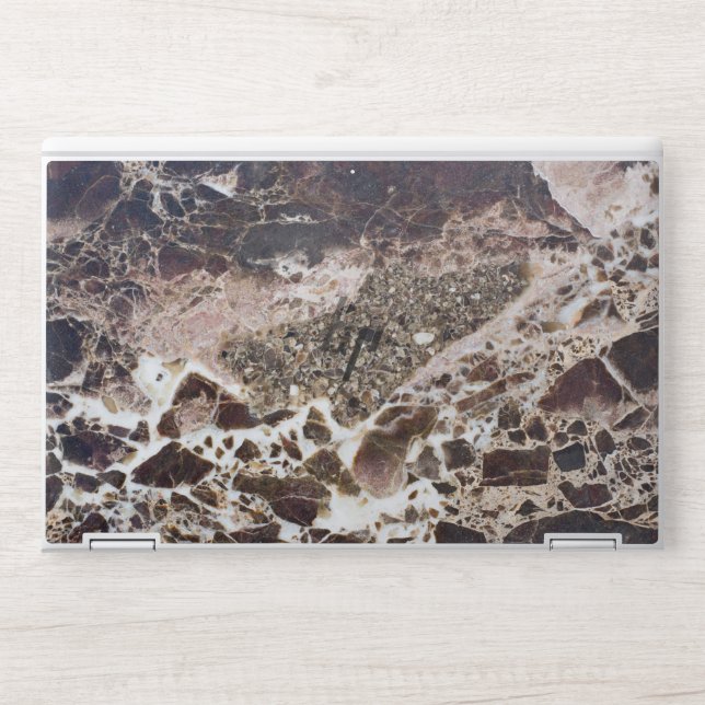 Stone glitter Turquoise Gold Abstract HP Laptop Skin (Front)