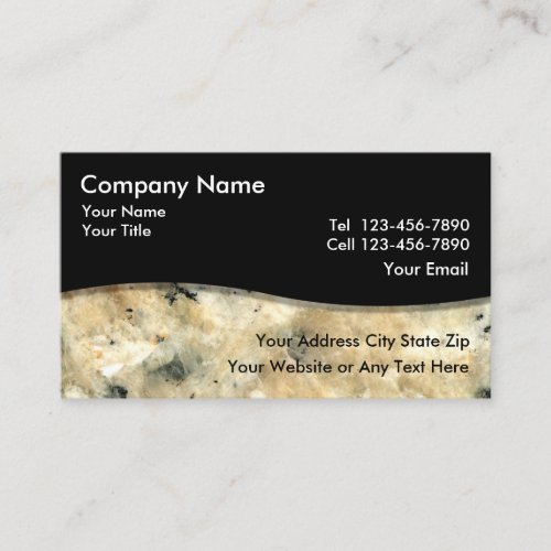 Stone Granite Simple Business Cards