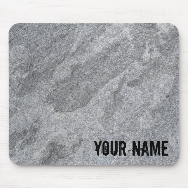 Stone granite structure grey stoneware mouse pad (Front)