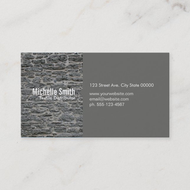 Stone / Gray Business Card (Front)