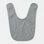 Stone Gray Personalized Grey Color Background Baby Bib at Zazzle