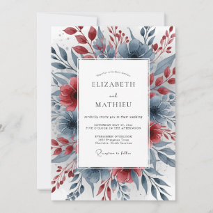Stone Grey Polished Minimalist Wedding Invitation
