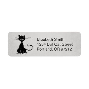 Stone Grey Ragged Evil Black Cat Label