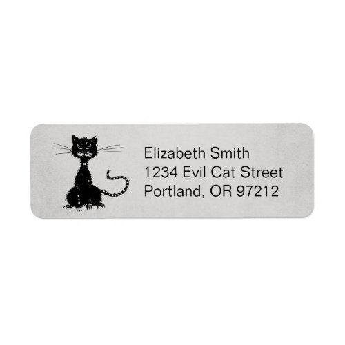 Stone Grey Ragged Evil Black Cat Label