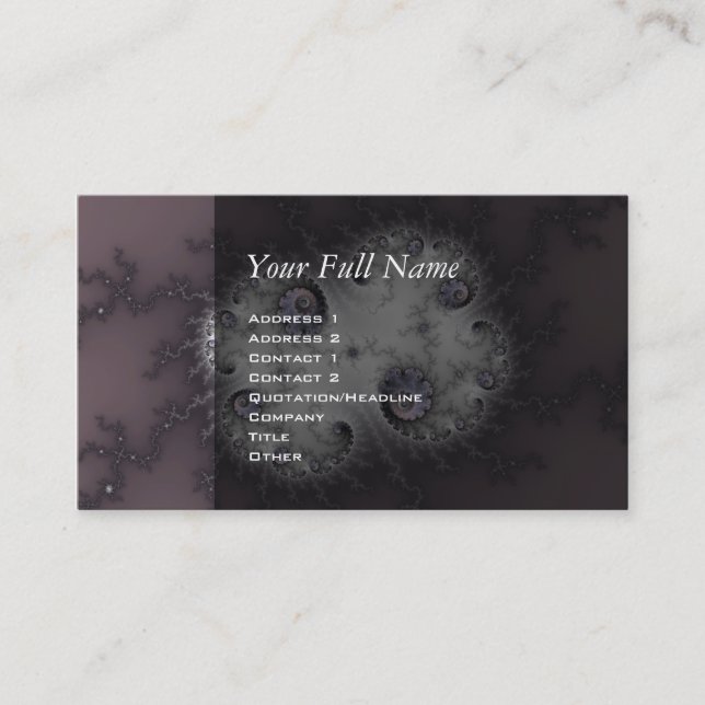 Stone Guardian - Fractal Art Business Card (Front)