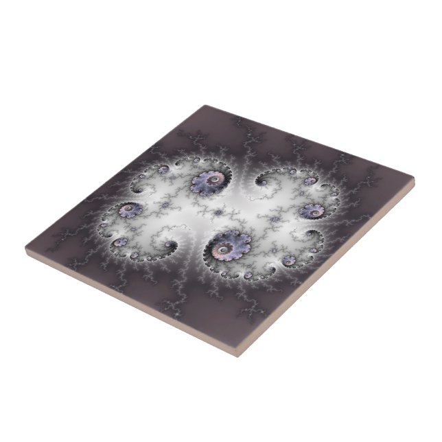 Stone Guardian - Fractal Art Ceramic Tile (Side)