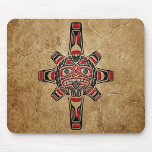 Stone Haida Sun Mask Mouse Pad