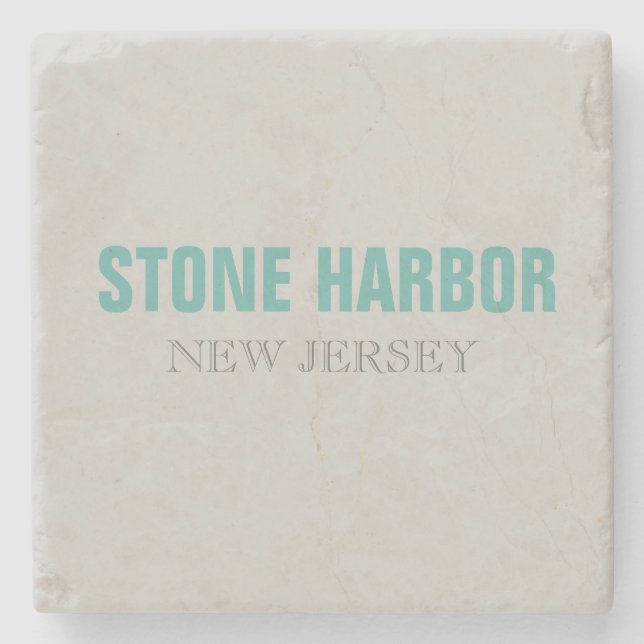 Stone Harbor New Jersey Beach Style Coaster (Front)