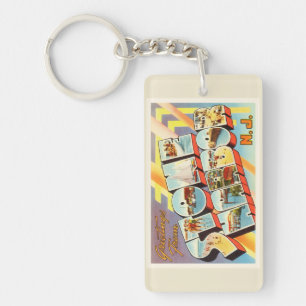 Stone Harbor New Jersey NJ Old Vintage Postcard- Keychain