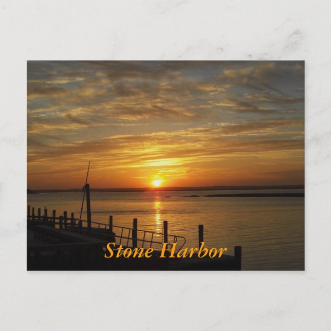 Stone Harbor Sunset Postcard (Front)