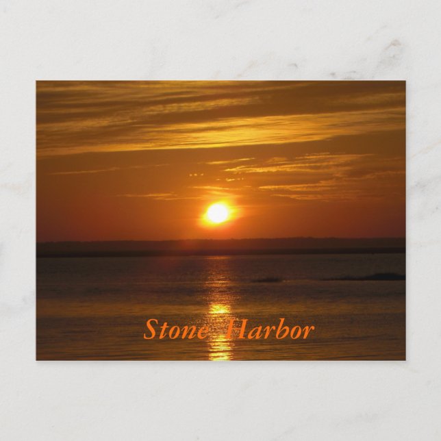 Stone Harbor Sunset Postcard (Front)