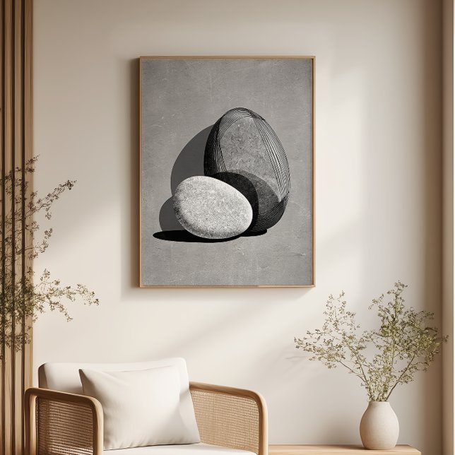 Stone Harmony Abstract Japandi Minimal Wall Art (Creator Uploaded)