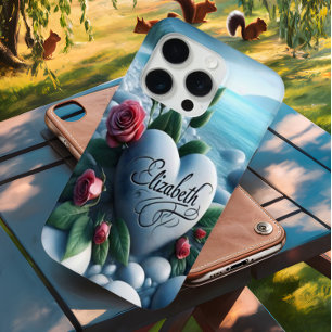 Stone Heart by the Lake iPhone 15 Pro Case