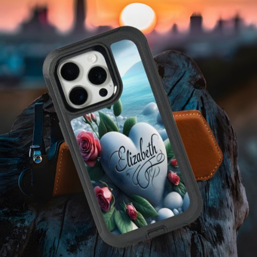 Stone Heart by the Lake iPhone 15 Pro Case