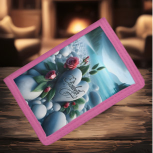 Stone Heart by the Lake Trifold Wallet