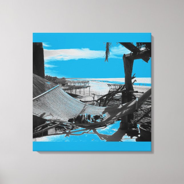 Stone Island Hammock B+W Canvas Print (Front)