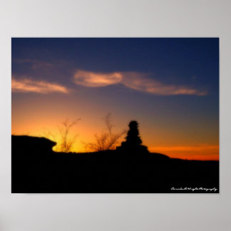 Stone Johnny Sunset 16x12 Poster