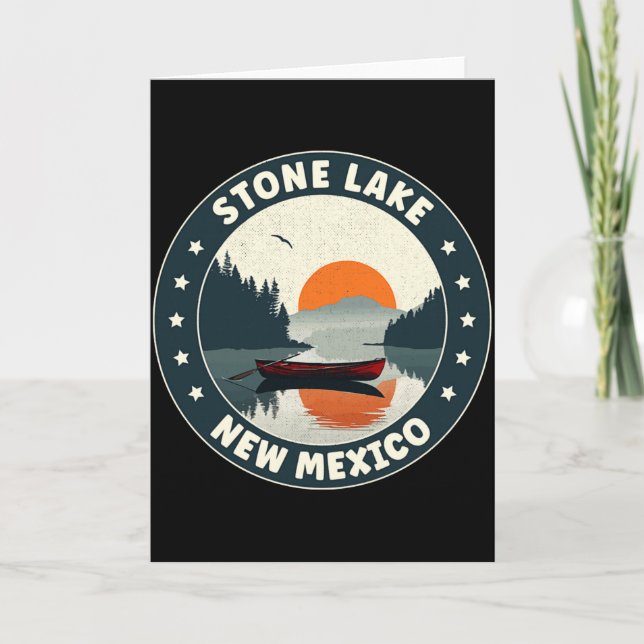 Stone Lake New Mexico Sunset T Shirt  Card (Front)