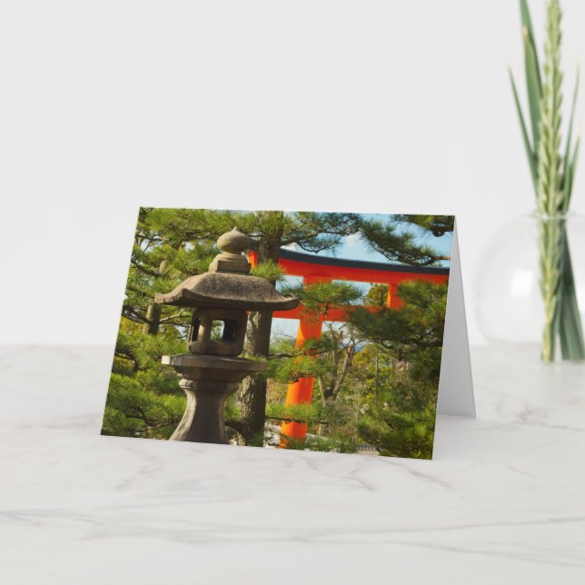 Stone Lantern and Torii Gate Card (Front)