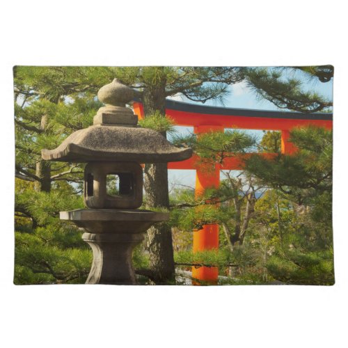 Stone Lantern and Torii Gate Cloth Placemat